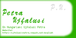 petra ujfalusi business card